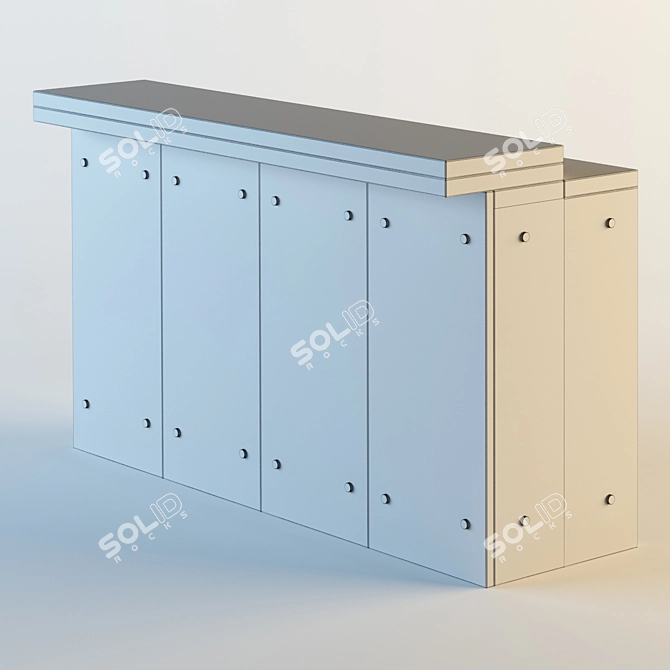 Illuminated Bar Counter 3D model image 2