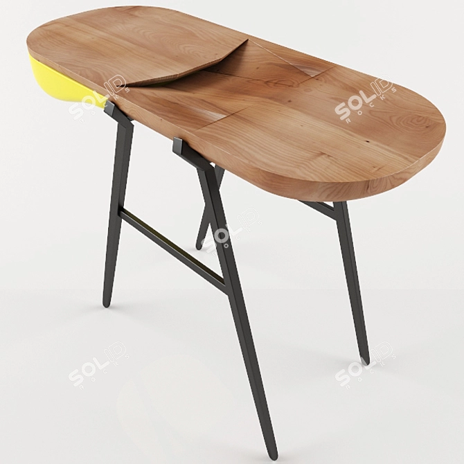 Modern Wooden Console Design 3D model image 2