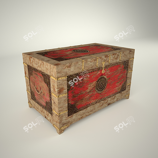 Moroccan Chest: Exquisite Storage Solution 3D model image 1