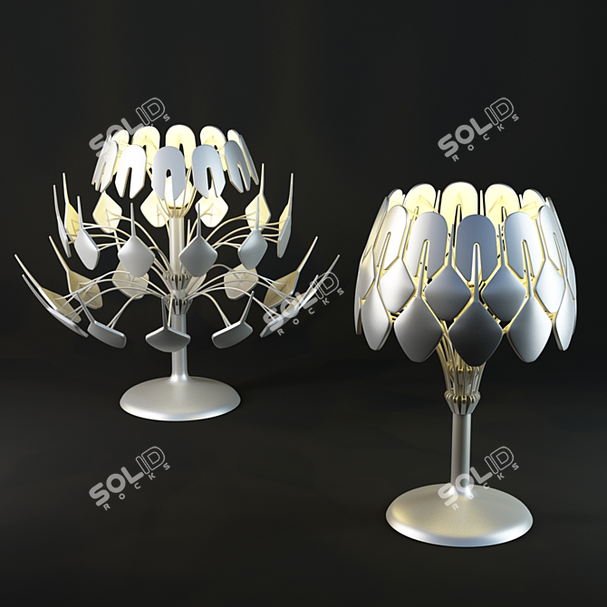 Frosty Glow Flake Lamp 3D model image 1