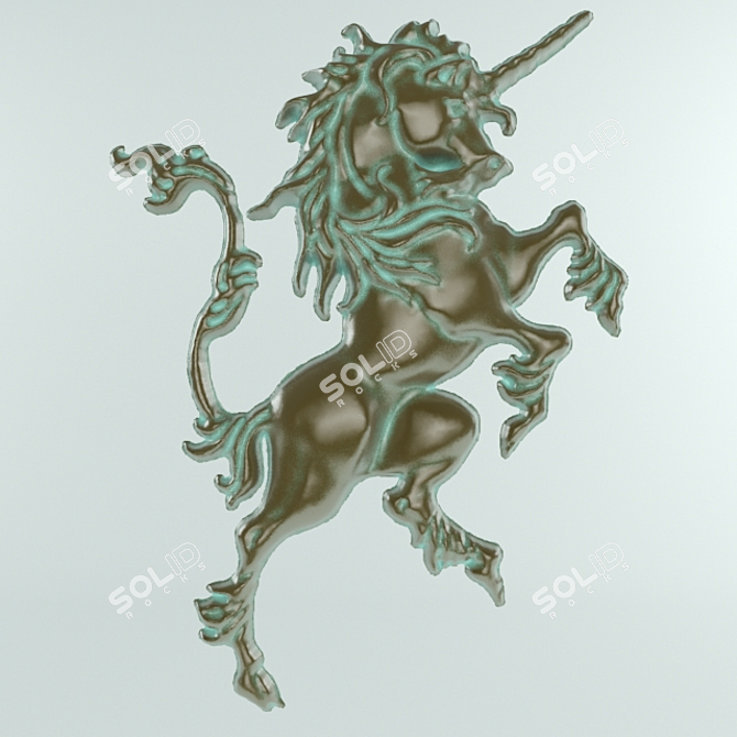 Enchanting Unicorn Wall Decor 3D model image 1
