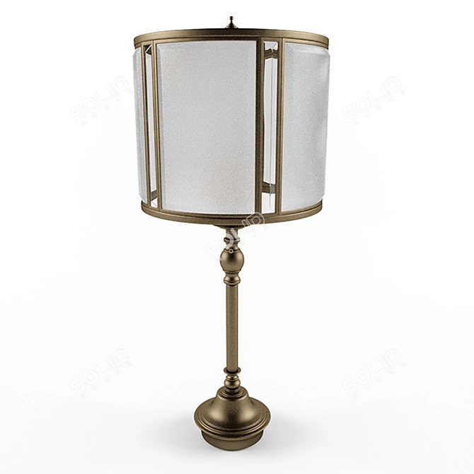 China-inspired Table Lamp 3D model image 1