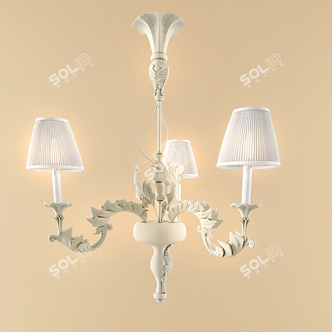 Elegant Silvano Chandelier 3D model image 1