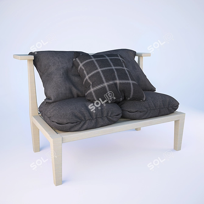 Outdoor Bench Sofa 3D model image 1