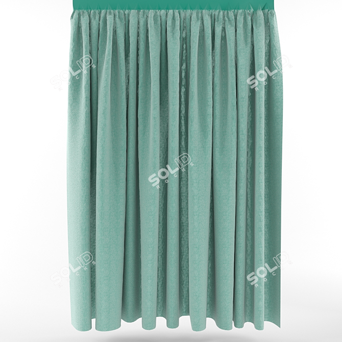 Contemporary Elegance: Modern Curtain 3D model image 1