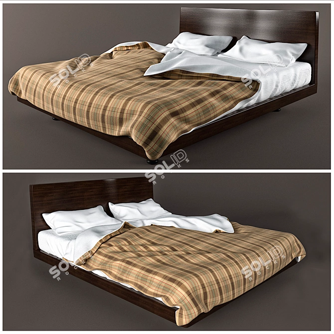 Sara Bed - Stylish and Elegant 3D model image 1