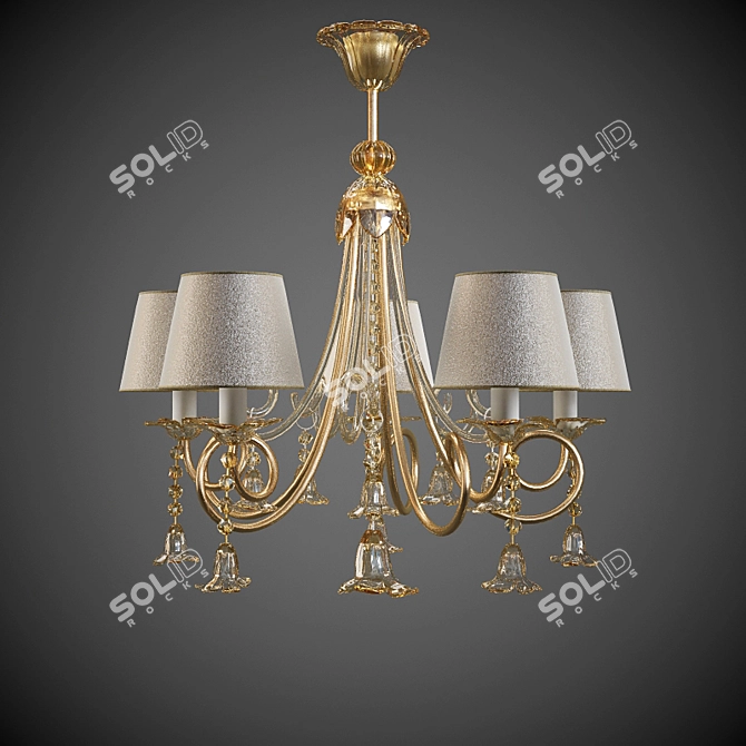 Sylcom Murano Glass Chandelier 3D model image 1