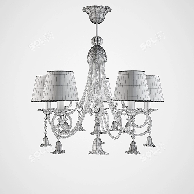 Sylcom Murano Glass Chandelier 3D model image 2