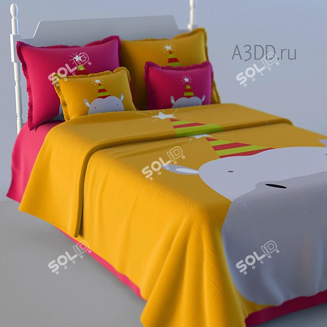 Kids Bed Set | Durable Materials & Charming Textures | Exclusive Designs Available 3D model image 1