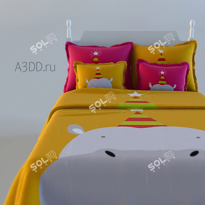 Kids Bed Set | Durable Materials & Charming Textures | Exclusive Designs Available 3D model image 3