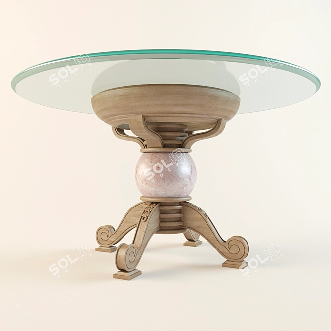 Classic Style Table 3D model image 1