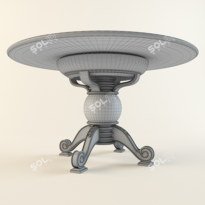 Classic Style Table 3D model image 2