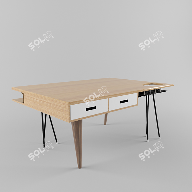 Sleek Modern Table 3D model image 2