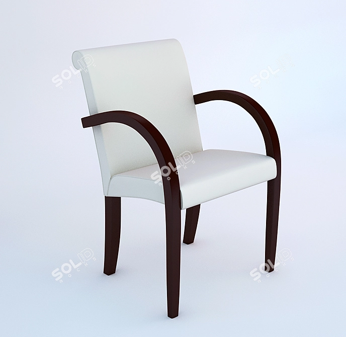 Luxe Italian Linda Dining Chair 3D model image 1