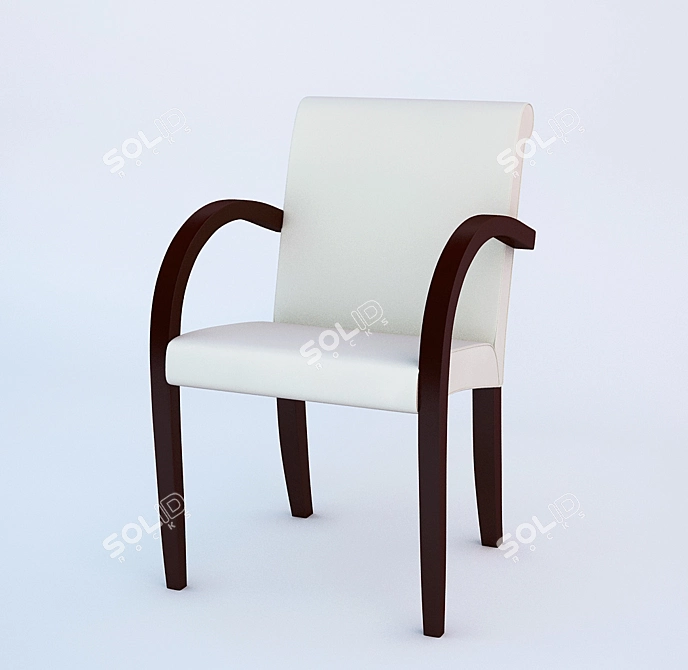 Luxe Italian Linda Dining Chair 3D model image 2