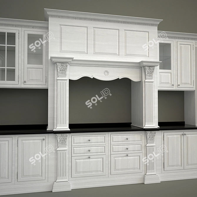 Venice Prestige Kitchen: Exquisite ONLYWOOD Perfection 3D model image 3