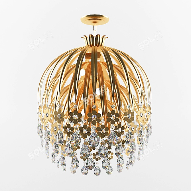 Eurolampart Ginevra 12-Light Crystal Chandelier 3D model image 1