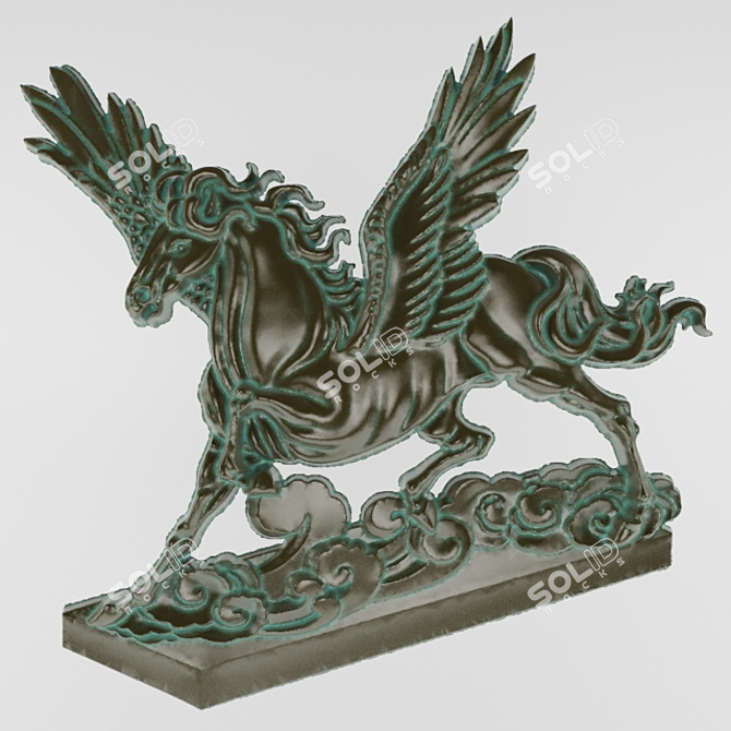 Majestic Pegasus Wall Decor 3D model image 1