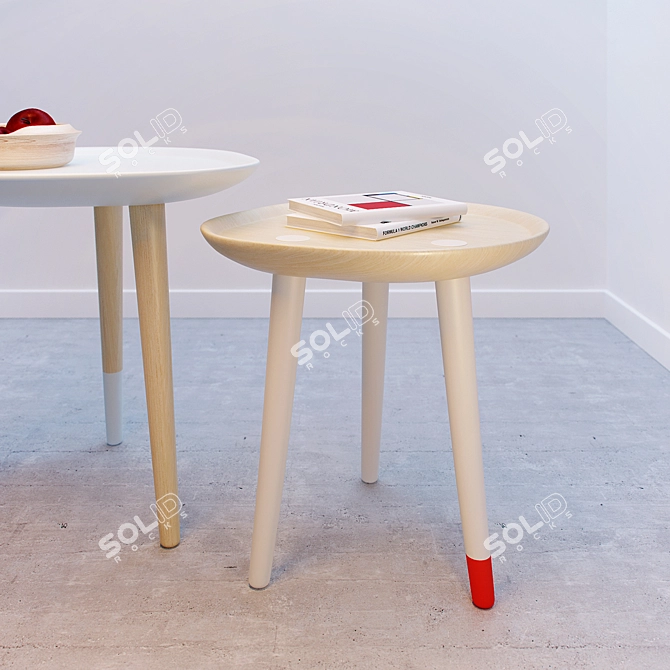 Minimalist Side Table 3D model image 2