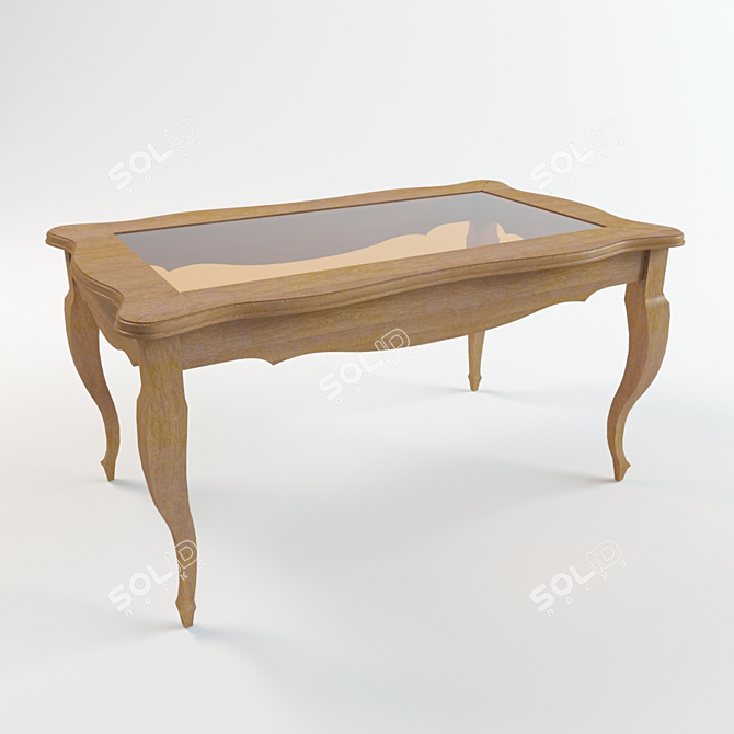 Arly Coffee Table: Realistic Design with Textured Finish 3D model image 1
