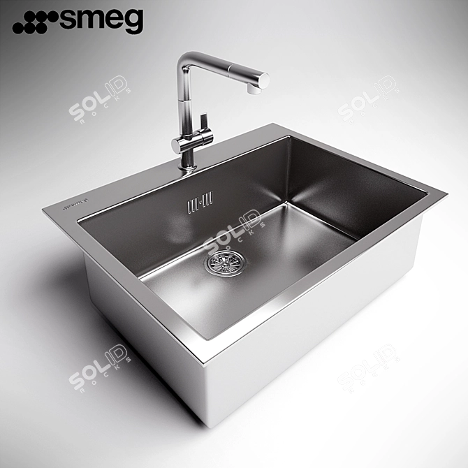 Elegant Smeg-VR80 Sink 3D model image 1