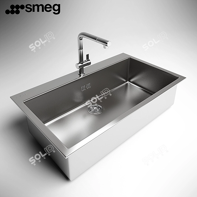 Elegant Smeg-VR80 Sink 3D model image 3