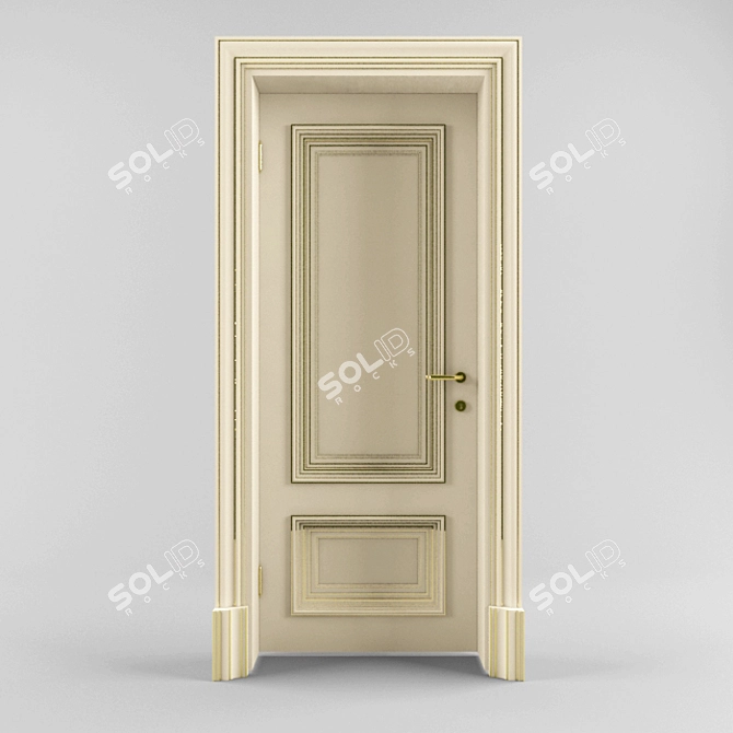 PALLADIO 110 PP Door - Elegant Varnished & Gilded Finish 3D model image 1