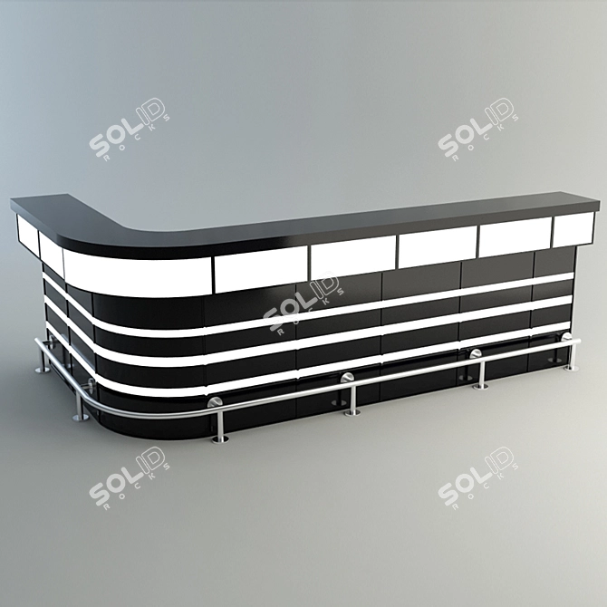 Modern Bar Counter 3D model image 1