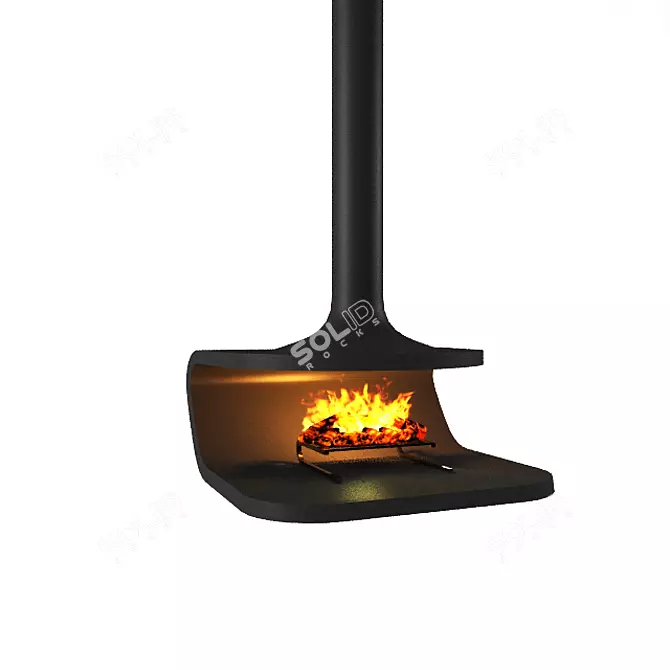 Rotating Hanging Fireplace 3D model image 1