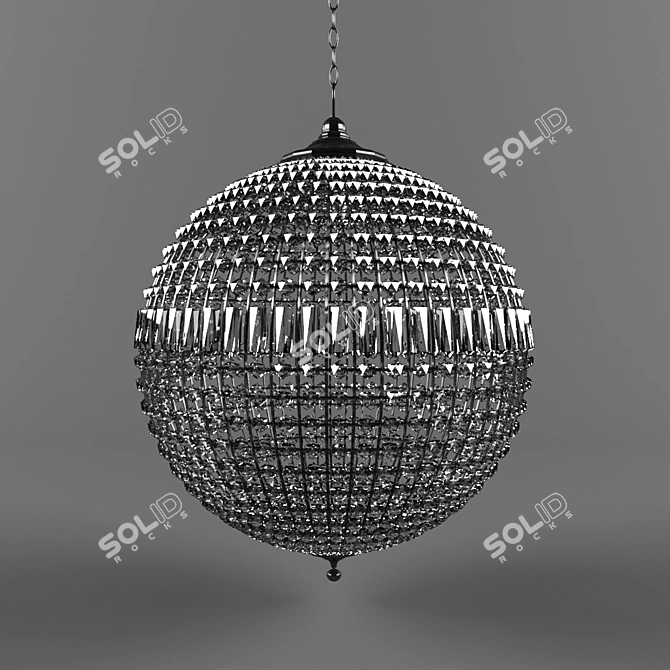 Eichholtz Chandelier: Elegant Statement Lighting 3D model image 1