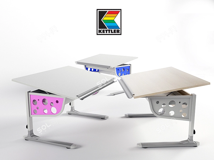 KETTLER Logo Plus: Ultimate Multicolor Desk 3D model image 1