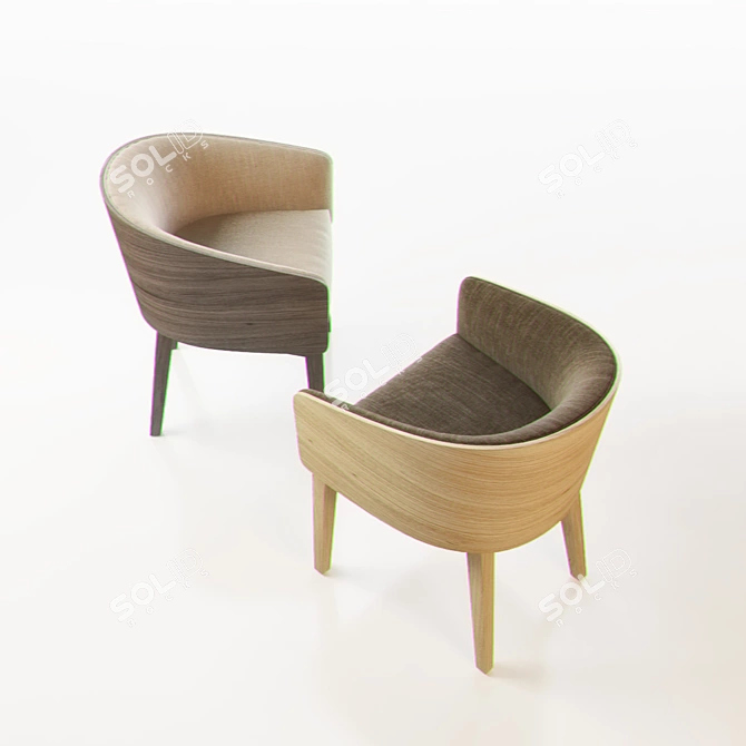 Elegant Accento Albert SBL Chairs 3D model image 2