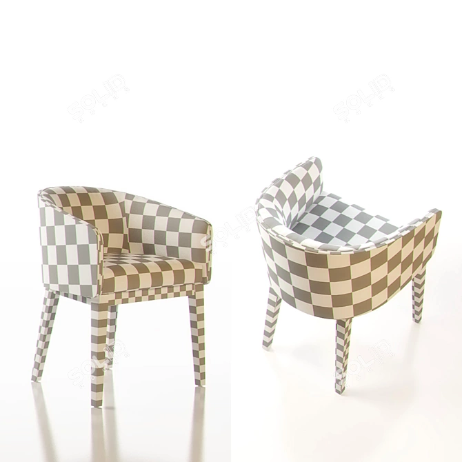 Elegant Accento Albert SBL Chairs 3D model image 3