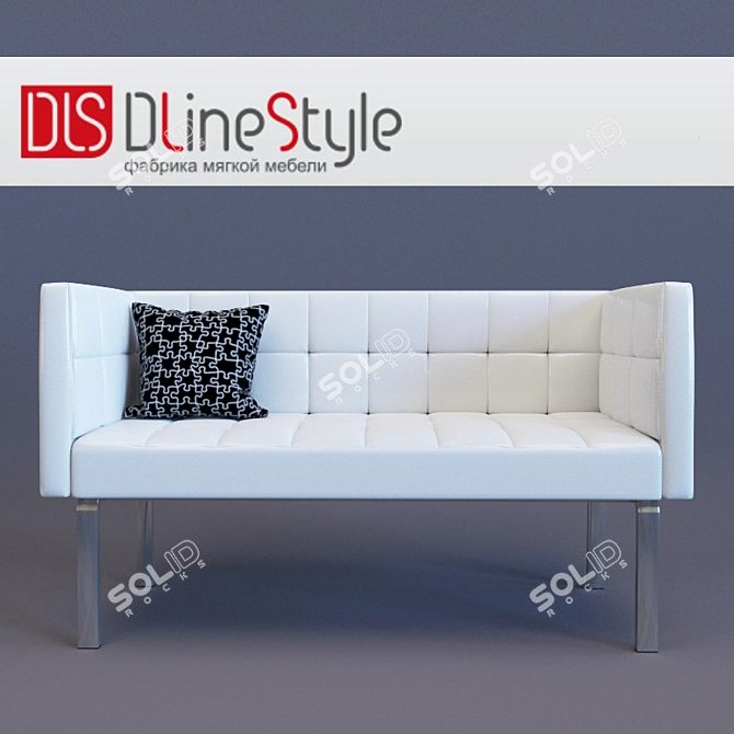 DlineStyle DLS - Nate - Two-Seater Sofa 3D model image 1