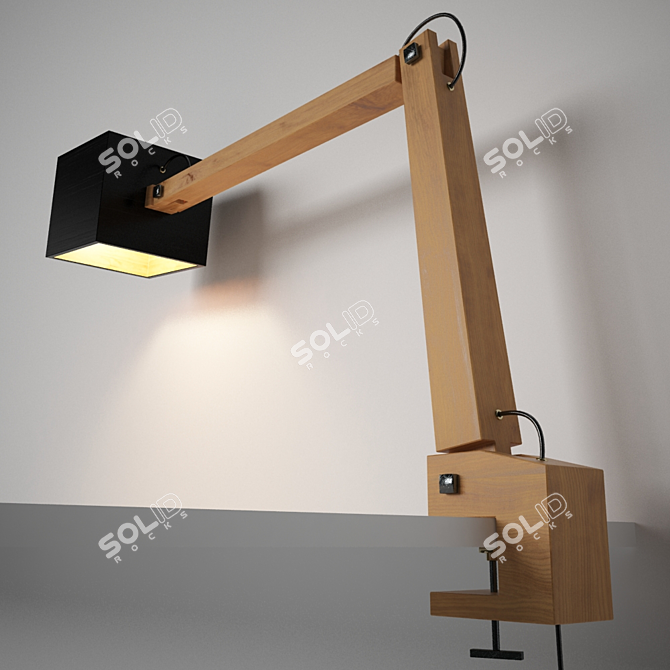 Sleek Desk Lamp with Style 3D model image 2