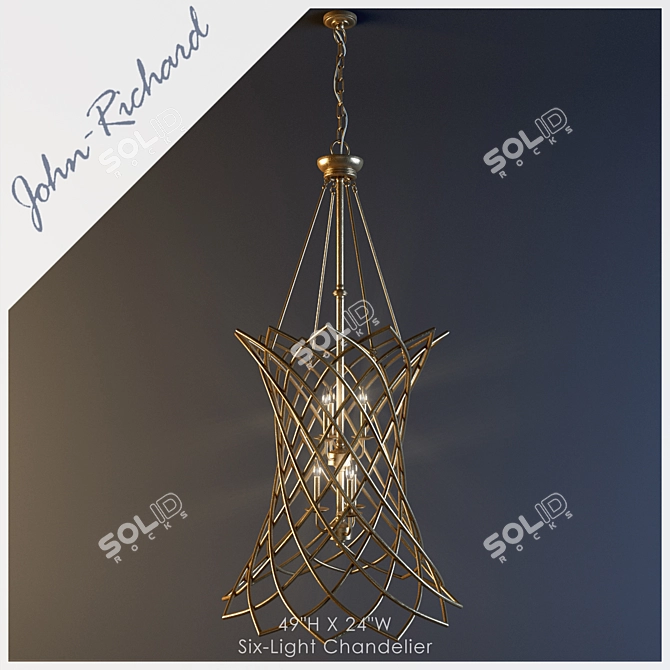 Champagne Silver Candelabra Chandelier 3D model image 1