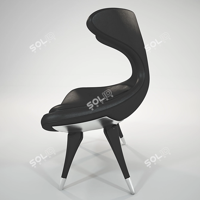 Luxury Leather Armchair 3D model image 2