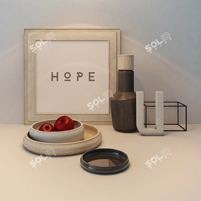 Elegant Decor Set 3D model image 1