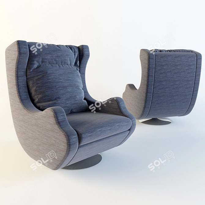 Lazzoni BRJ642 Wheelchair - Compact and Stylish 3D model image 1