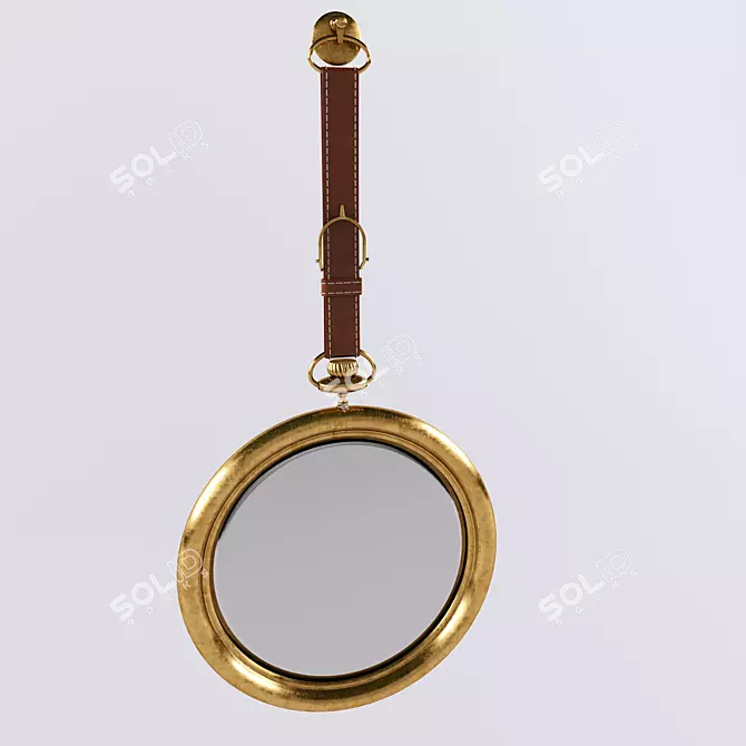 Elegant Equestrian Mirror 3D model image 1