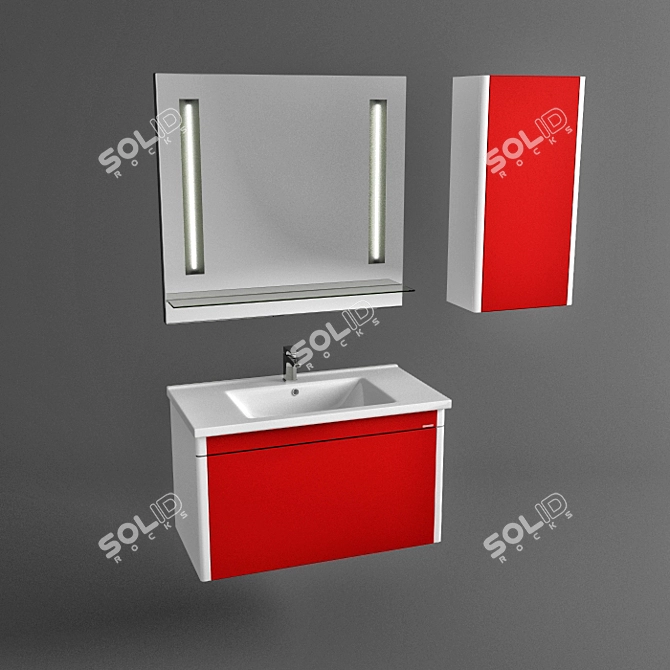 Aqua Rhodes Console Set 3D model image 1