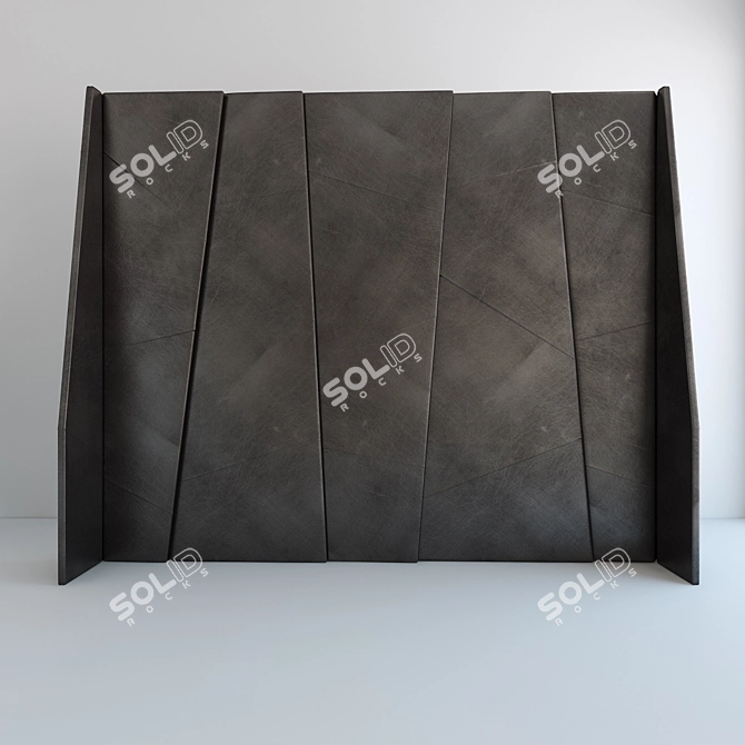 Title: Luxury Quilted Headboard 3D model image 1