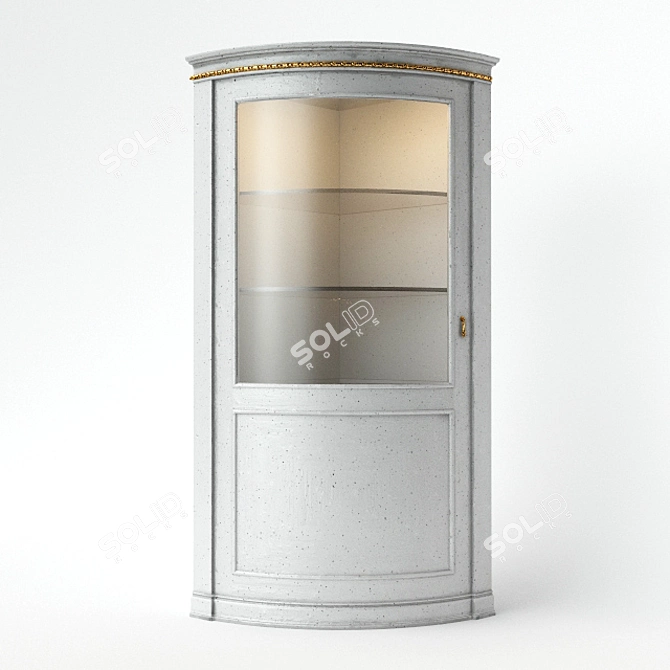 ARCA Italian Corner Display Case 3D model image 1