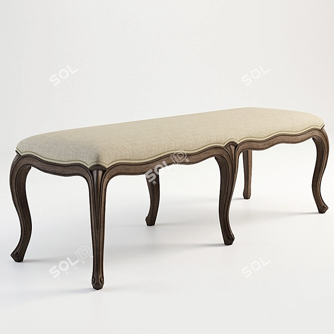 Gramercy Home - Sheldon Bench 3D model image 1