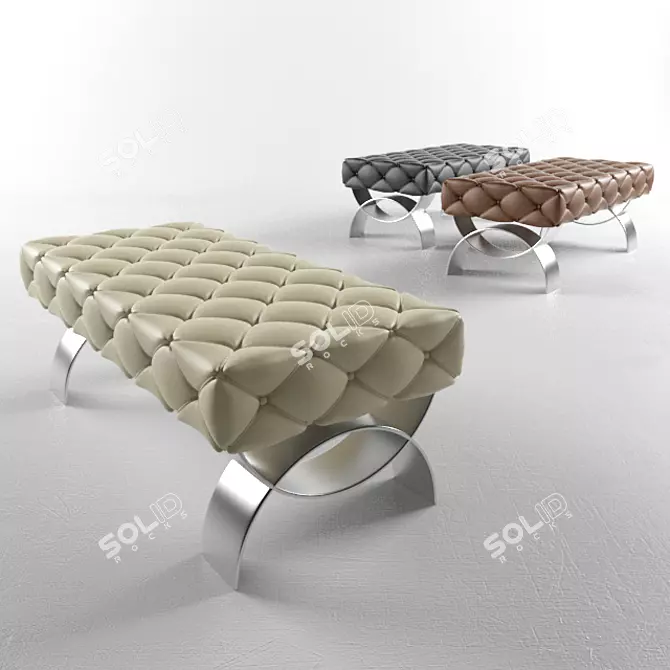 Title: Versatile Bench in Multiple Colors 3D model image 1