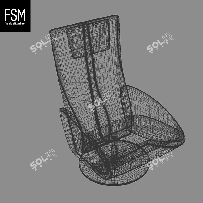 German-made FSM Mate Armchair | High-poly Unwrapped Basemesh | Vray Materials 3D model image 3