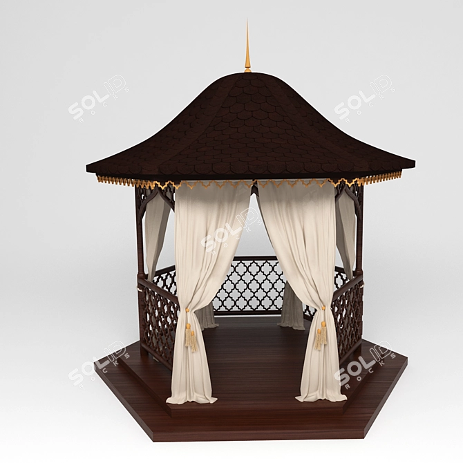 Oriental Oasis Gazebo 3D model image 1