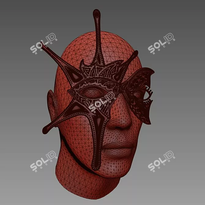 Decorative Mask 3D model image 2