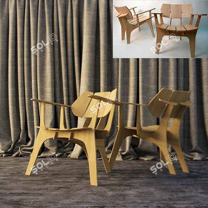 Terrace Coffee Chair: Handcrafted According to Your Model 3D model image 2