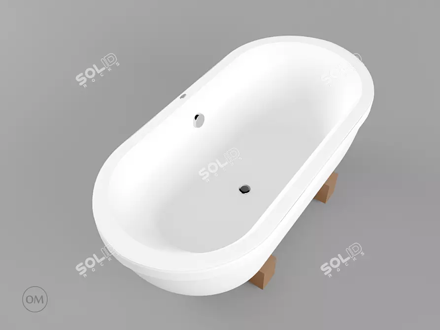 PAA Andante 1900x890x700: Stylish & Spacious Bathtub 3D model image 1